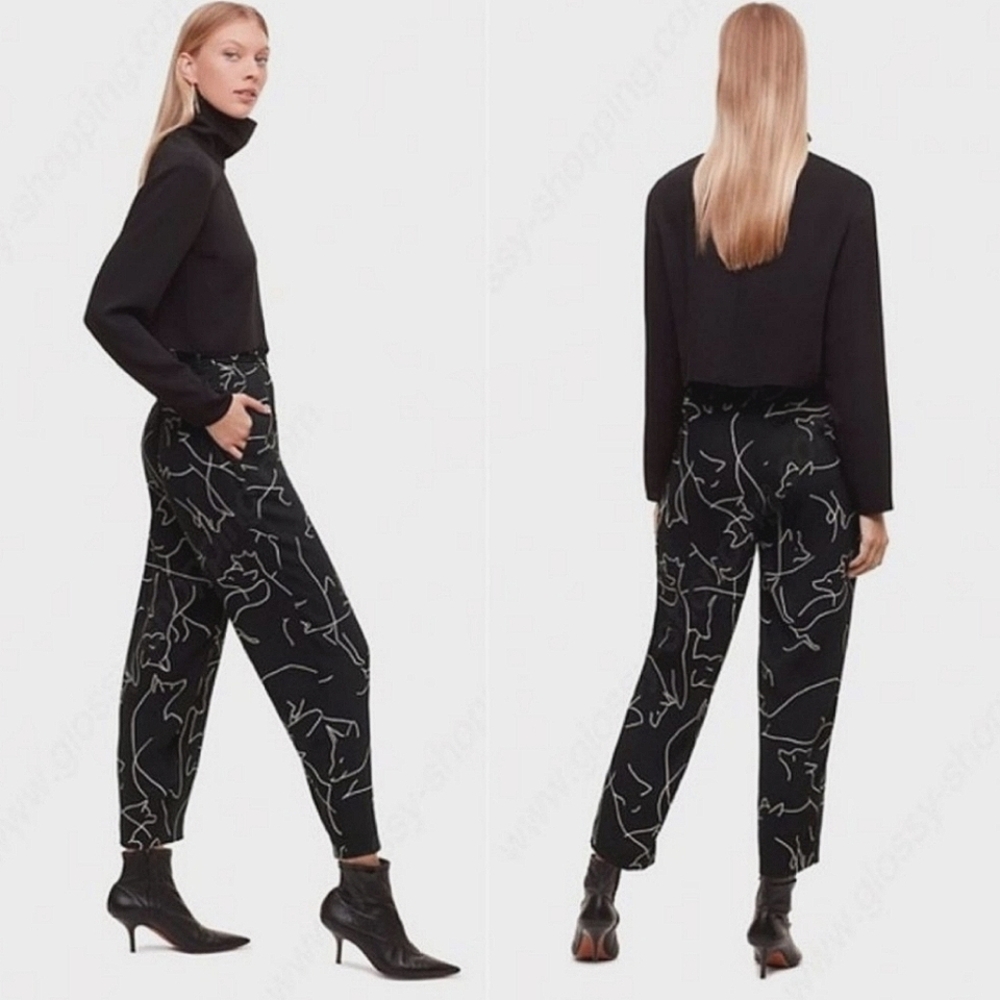 Aritzia Babaton Modesto Trouser in Fox Print